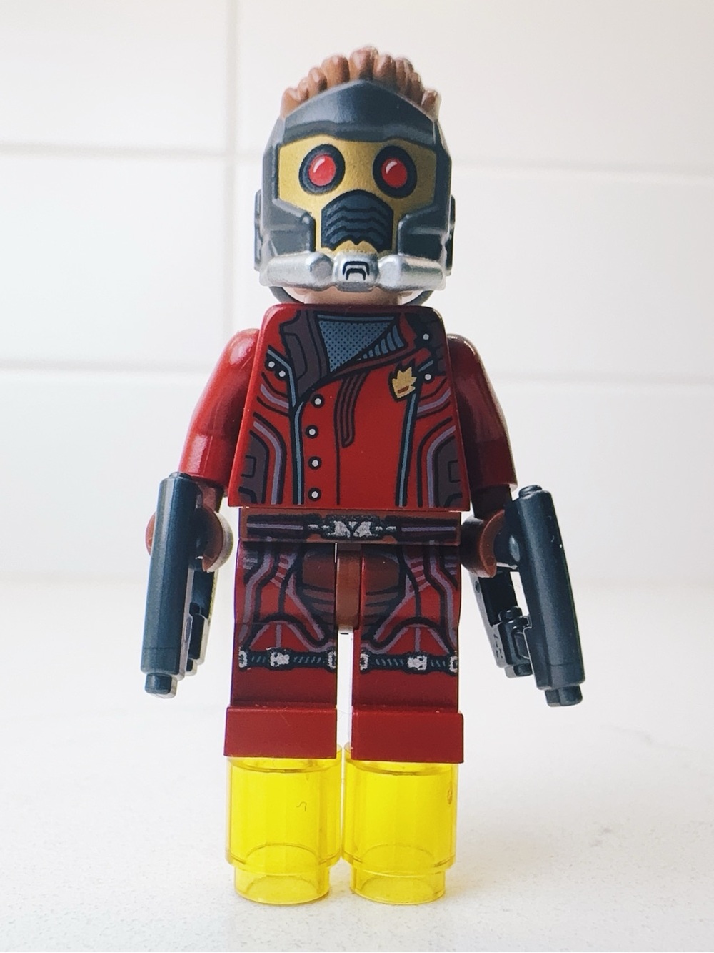 Lego Minifig - Super heroes - Guardians of the Galaxy - Star-Lord - Mask, Open J